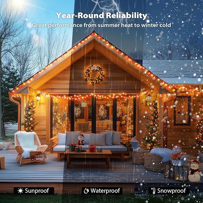 JMEXSUSS 800 LED Color Changing Halloween Lights, RGB Christmas Lights | 173ft, Smart, Remote & APP Control, Waterproof Christmas String Lights for Outdoor Xmas Tree Party House Halloween Decoration