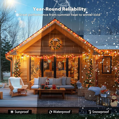 JMEXSUSS 800 LED Color Changing Halloween Lights, RGB Christmas Lights | 173ft, Smart, Remote & APP Control, Waterproof Christmas String Lights for Outdoor Xmas Tree Party House Halloween Decoration