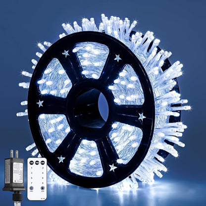 JMEXSUSS 1000 LED White Christmas String Lights Outdoor with Remote | Christmas Tree Lights, 272 Ft Outdoor String lights for Outside Patio Garden Bedroom Party Holiday Wedding Christmas Decor
