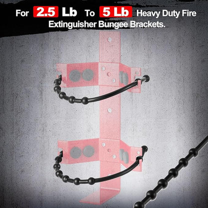 RattanView 8 Pcs 2.5lbs and 5lbs Fire Extinguisher Replacement Straps, Heavy-Duty Black Rubber Straps for Wall Mount Brackets, Fits Truck RV Vehicle Boat Home, Quick Release & Firmly Hold