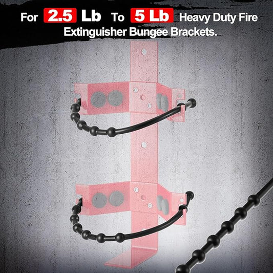 RattanView 8 Pcs 2.5lbs and 5lbs Fire Extinguisher Replacement Straps, Heavy-Duty Black Rubber Straps for Wall Mount Brackets, Fits Truck RV Vehicle Boat Home, Quick Release & Firmly Hold