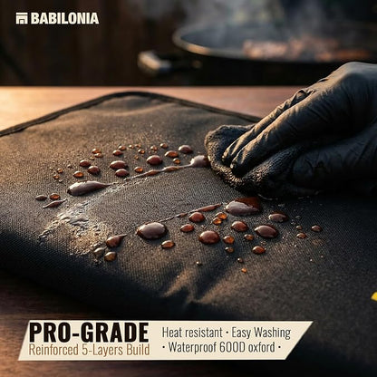 BBQ Blanket for Resting Meat, 18" x 8" x 4.5" Insulated Rib Bag, 5-Layer Heat-Resistant Design, Easy to Clean, Heavy-Duty Wide Mouth for Briskets, Pork Shoulder, Steaks