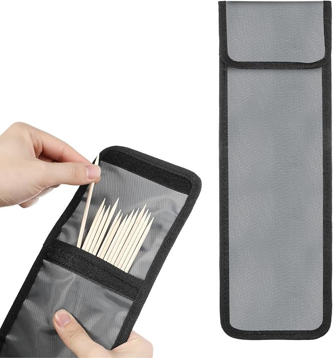 Oxford Cloth Skewer Container Bag Portable Waterproof BBQ Skewer Storage for Outdoor Grilling and Camping Utensils