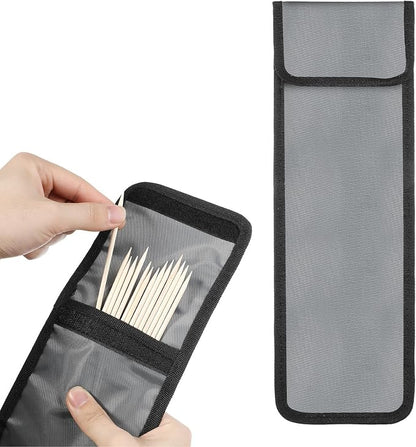 Oxford Cloth Skewer Container Bag Portable Waterproof BBQ Skewer Storage for Outdoor Grilling and Camping Utensils