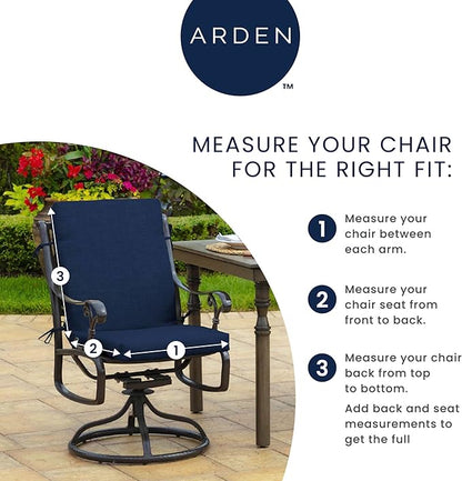 Arden 4-Pack Outdoor Patio Dining Chair Cushion, 20x44, Rain-Proof Seat Pad, Fade-Resistant Outdoor Cushion Bright Moss Green Leala
