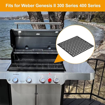 Dual Sided Sear Cooking Grate for Weber Genesis & Spirit 2016 and Newer Grill,Cast Iron Grid Grates for Weber Genesis 2022 SX-325S S-325S E-325S EX-325S 7670