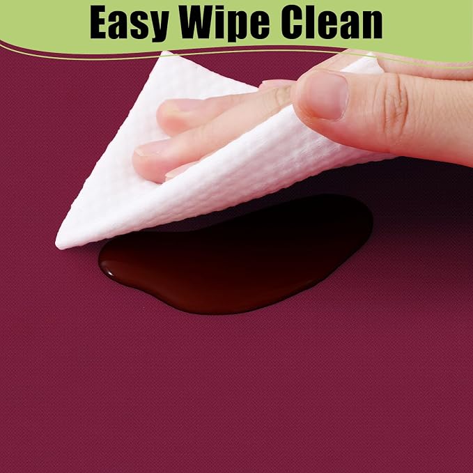 Smiry Disposable Table Cloth - 12 Pack, 54 x 108 Inch Waterproof Rectangle Tablecloths for Parties, Decorative Plastic Table Cover, Leakproof & Sturdy, Wine Red