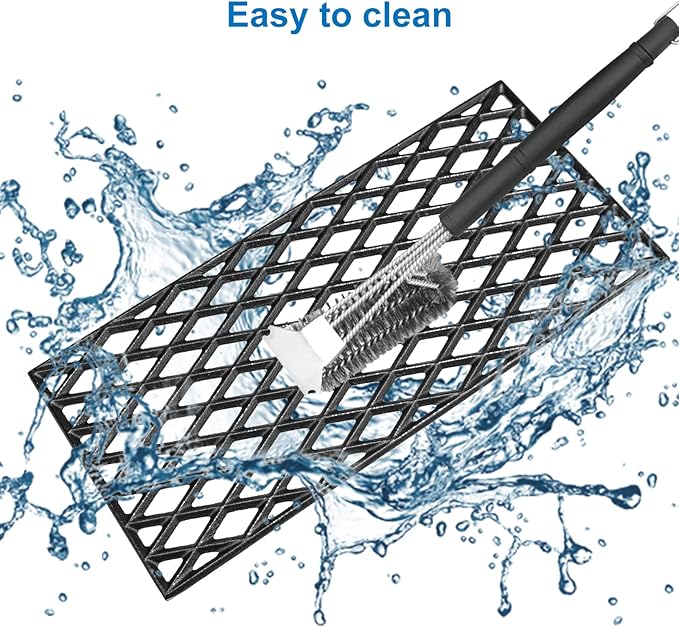 Uniflasy 70-01-911 70-02-614 Grill Grates for Dyna Glo DGH450CRP DGH450CRP-D DGF493BNP DGH474CRP DGH485CRP Grill Replacement Parts 4 Burner 3pcs Cast Iron Grate