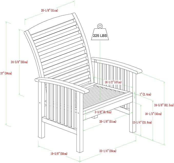Walker Edison Rendezvous Modern 5 Piece Solid Acacia Wood Outdoor Dining Set, Set of 5, Brown