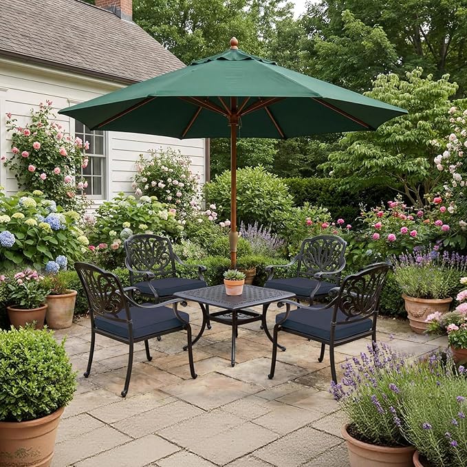 Goodgoods 20 x 20 Outdoor Chair Cushions Set of 4, 1000+ Hours Fade-Resistant & Water-Resistant Furniture Chair Cushions with 30D High-Resilience Foam for Dining Room, Patio Chair, Sky