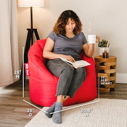 Big Joe Milano Beanbag Chair Red Smartmax