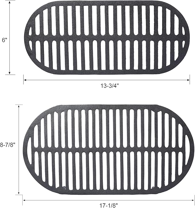 Cast Iron Hibachi Grill Outdoor, Japanese Yakitori Grill for Camping, Small Portable Charcoal Hibachi Grills, Cast Iron, with Double-Sided Grate, for Indoor Outdoor BBQ (1, Built-in handle)
