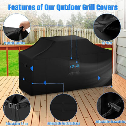 78 Inch Extra Large Grill Cover, 600D Large Island Grill Cover for Outdoor Grill Outdoor, Waterproof & Dustproof Grill BBQ Covers