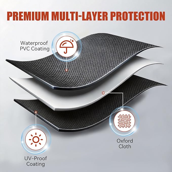 Z GRILLS Pellet Grill Cover 49 Inch | Official Genuine | Upgraded 600D Polyester, Heavy Duty, Waterproof, Weather Resistant Grill Cover for 450 Series, 550B2, 550B4 Smoker (EXL. 550A, 550B, 550C)