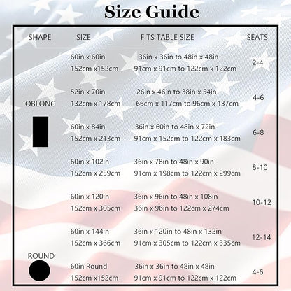 4th of July Red White and Blue Plaid Tablecloth – Waterproof Patriotic Independence Day Table Cover for BBQ, Picnic, Party, Farmhouse Kitchen & Outdoor Decor, W60 x L120 in