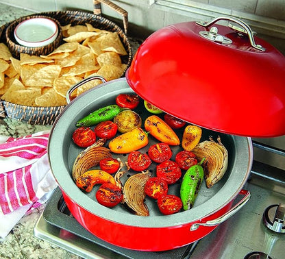 Nordic Ware Stovetop Kettle Smoker, Full Size, Red