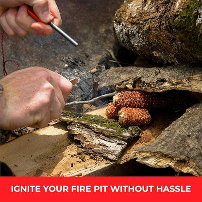 FIRECORN Firestarter - All-Natural Instant Firestarter for Fireplaces, Campfires, Fire Pits, BBQ's and Pizza Ovens - Lights Charcoal, Briquette and Firewood - 10 Pack (2 corncobs per Pack)