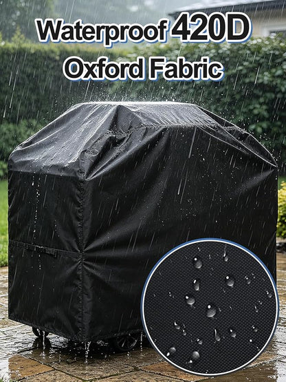 PAMASE 65in BBQ Cover fits Most 3-5 Burner Gas Grills - Waterproof Gas Cover for Outdoor Grill, UV Fade & Rip Resistant, Compatible with Weber Genesis, Camp Chef, Nexgrill, Char-Broil