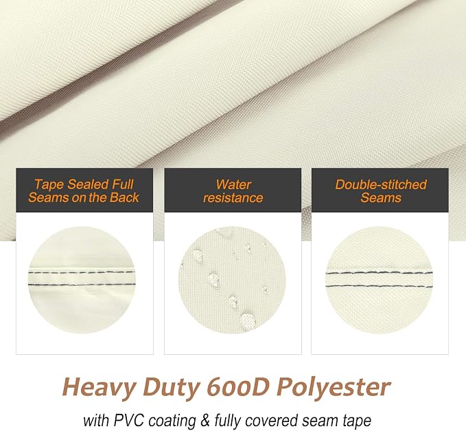 NettyPro Griddle Cover for Blackstone 36 inch Griddle Waterproof Heavy Duty 4 Burner Flat Top Gas Grill Cover 36" Cooking Station, Beige