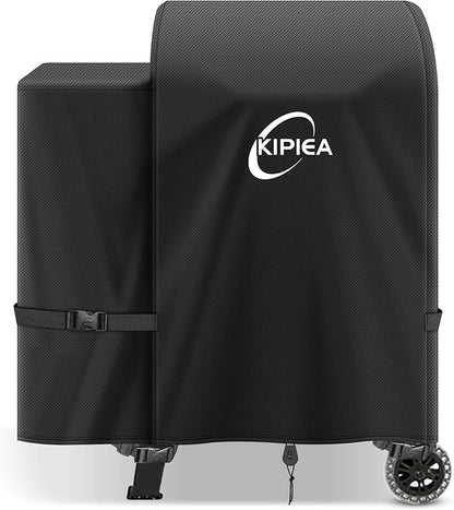 Kipiea 600D Heavy Duty Pellet Grill Cover for Pit Boss Lexington & 500FB, Waterproof Wood Pellet Smoker Cover with Windproof Buckles, UV Resistant, No Tear, No Fading