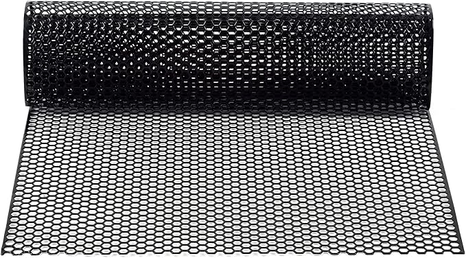 AggAuto Universal 40"x13" Car Grill Mesh Honeycomb 6mm Spacing 1mm Black | Aluminum Alloy Automotive Grille Insert Bumper, One of the Most Multifunctional Shape Grids 100x33cm