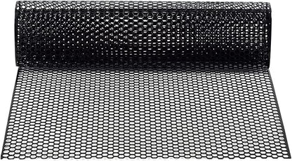 AggAuto Universal 40"x13" Car Grill Mesh Honeycomb 6mm Spacing 1mm Black | Aluminum Alloy Automotive Grille Insert Bumper, One of the Most Multifunctional Shape Grids 100x33cm