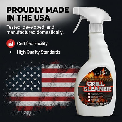 Evo Dyne Grill Cleaner Spray 32 oz Heavy-Duty BBQ Degreaser | Grill Cleaner - Cuts Grease with Less Scrubbing - BBQ Cleaner - Food-Safe - 32 oz Spray