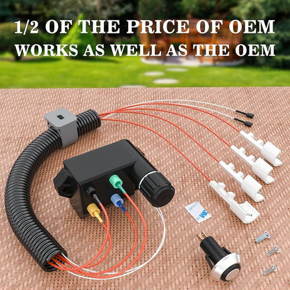 GRISUN 66355 4-Outlet Igniter Kit for Weber Genesis II Grills | 4-Outlet Electronic Ignition; Fits 2017 and Newer Weber Genesis II E210, E410, LX410 and SE410 Gas Grills