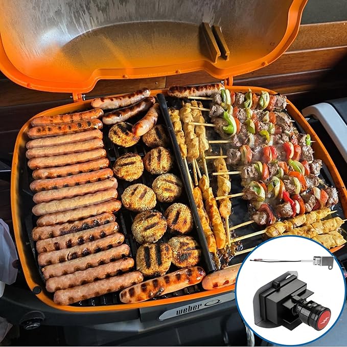 SafBbcue 63788 Grill Igniter Kit for Weber Q3200, Grill Ignitor for Weber 57067001, Grill Accessories Replacement Ignition Module 69927