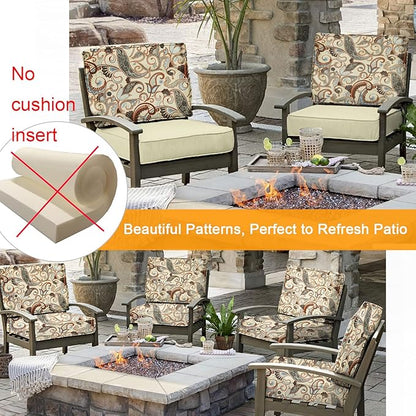 NettyPro Outdoor Patio Bench Swing Cushion Cover Replacement Water Resistant UV Protection Outside Loveseat Cushion Slipcovers with Zipper, 42 x 18 x 3 Inch