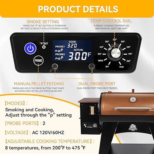 Control Board Replacement Parts Compatible for Pit Boss 1100PS1, PB820, Pro 1100, 550 Navigator, PB440D2, PB1150G, PB850G,PB550G Wood Pellet Grill/Smoker, Control Panel with LCD Display