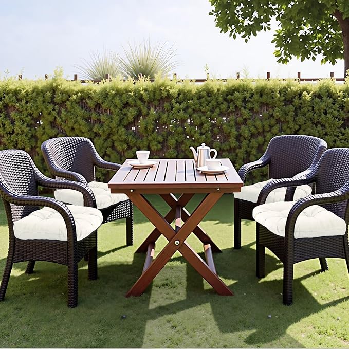 MTMR Outdoor Chair Cushions Set of 2, Patio Furniture Seat Pads, Waterproof | 2Pcs , waterproof cover, PP cotton, u-shaped, no-fading, thick patio seat pads for outdoor wicker furniture in yard, 19x19x4