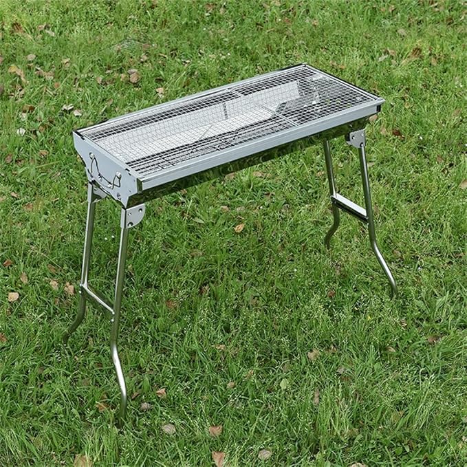 Portable Charcoal Grill for Camping BBQ Grills Outdoor Barbecue Grill Home Charcoal Barbecue Grill with Foldable Legs,73 * 33.5 * 70Cm-D
