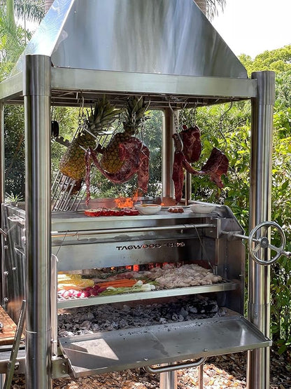 Argentine Wood Fire & Charcoal Grill all Stainless Steel | BBQ02SS