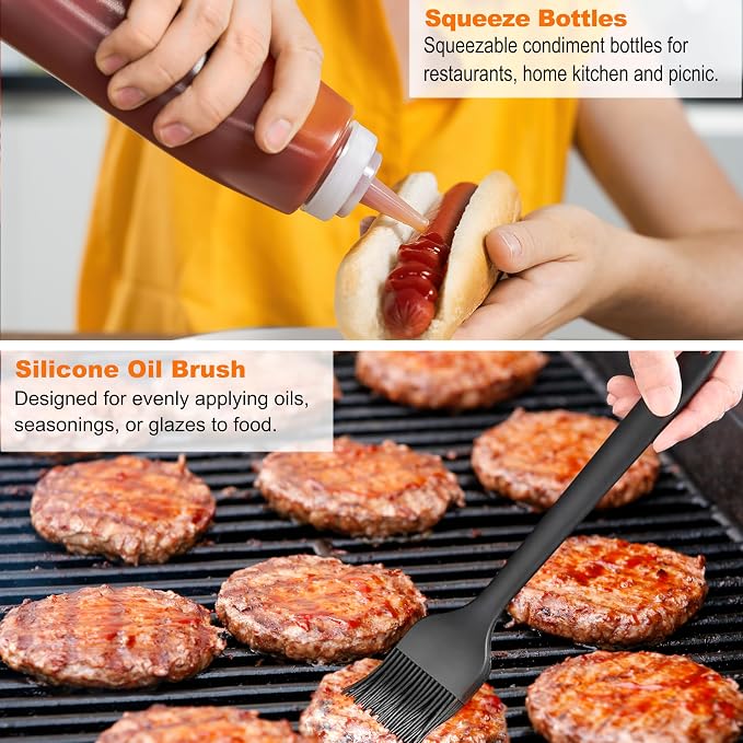 Grilljoy 38pcs Professional Griddle Accessories Kit for Blackstone, with Smash Burger Press, Extra Thick Griddle Spatula, Turner, Flipper - Flat Top Grill Accessories for Outdoor Grill