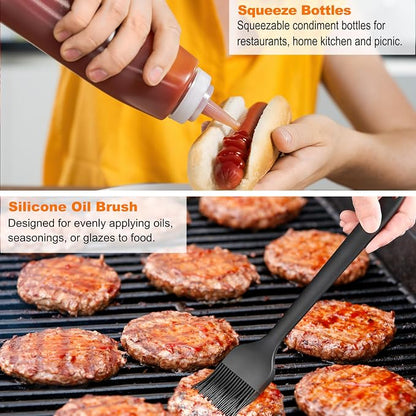 Grilljoy 38pcs Professional Griddle Accessories Kit for Blackstone, with Smash Burger Press, Extra Thick Griddle Spatula, Turner, Flipper - Flat Top Grill Accessories for Outdoor Grill