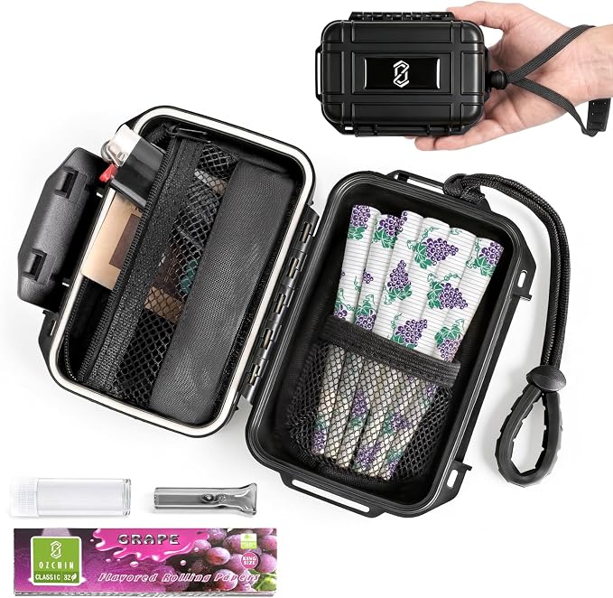 OZCHIN Storage Box - Hard Shell Joint Case, Waterproof & Airtight Storage Box with Activated Carbon Lining - Portable Odorless Box for Travel, Hiking & Outdoor