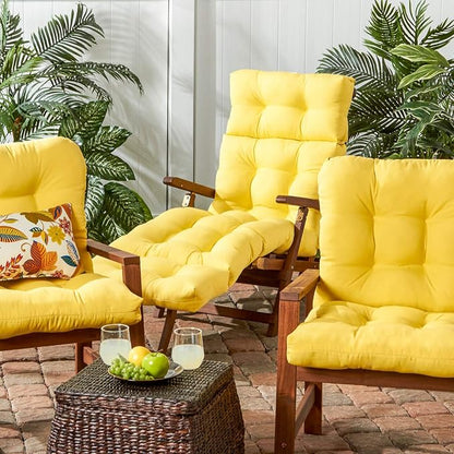 Greendale Home Fashions 72 x 22-inch Outdoor Chaise Lounge Cushion, Sunburst