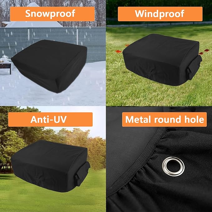 Portable Grill Cover, Ranger Cover for Traeger Grill BAC475 Scout and Range Grill Cover, Blackstone 17" Griddle w/Hood, 21" x 19.5" x 12", Heavy Duty Waterproof Barbecue Grill Cover, Black