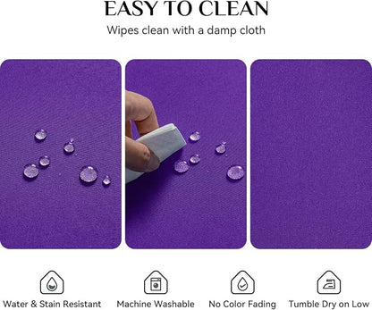 Softalker Square Tablecloth, Waterproof Table Cloths Wrinkle Free Fabric Washable Polyester Table Cover for Dining Tables Party Outdoor Camping Parties Buffet - 54 x 54 inch,Purple