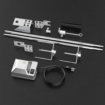 onlyfire Universal Rotisserie Kit with 110V Electric Motor for Gas Grills | Stainless Steel, 45" 1/2" Hexagon Spit Rod, Chicken Roaster