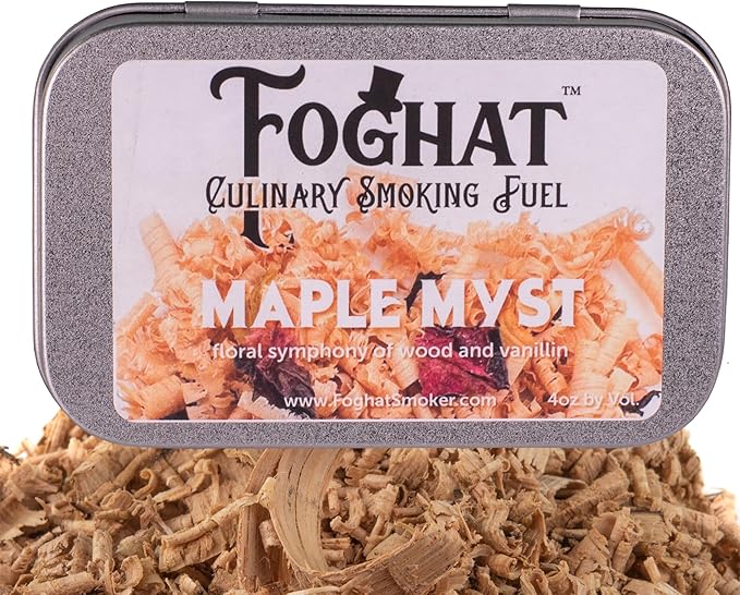 Cocktail Smoker Wood Chips - 4oz Maple Myst Shavings for Smoker, Whiskey & Drink Infuser Kit - All Natural, Culinary Wood Smoking Chips for Hand Held Food Smoke Gun & Bourbon Drink Glass Smoker