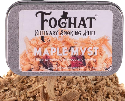 Cocktail Smoker Wood Chips - 4oz Maple Myst Shavings for Smoker, Whiskey & Drink Infuser Kit - All Natural, Culinary Wood Smoking Chips for Hand Held Food Smoke Gun & Bourbon Drink Glass Smoker