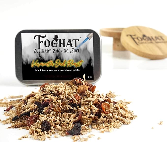 Cocktail Smoker Wood Chips - 4oz Vermouth Oak Roast Shavings for Smoker, Whiskey & Drink Infuser Kit - Culinary Wood Smoking Chips for Hand Held Food Smoke Gun