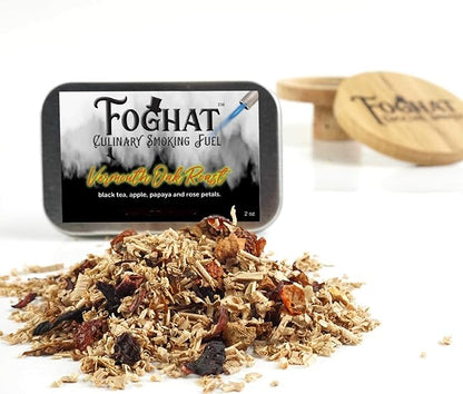 Cocktail Smoker Wood Chips - 4oz Vermouth Oak Roast Shavings for Smoker, Whiskey & Drink Infuser Kit - Culinary Wood Smoking Chips for Hand Held Food Smoke Gun