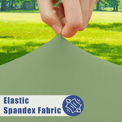 Moosfor 2 Pack Rectangle Spandex Fitted Table Cloth, 5FT Elastic Tablecloth | Washable Picnic Table Cover, Stretch Waterproof Table cloths for Party, Patio, Dining, Kitchen, 36" x 60", Sage Green