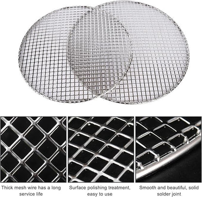 Eagles Round Grill Grates, 11" Heavyweight Cooking Rack Round BBQ Mesh 304 Stainless Steel Barbecue Grilling Grate Cross Wire Steaming Cooling Barbecue Rack/Carbon Baking Net/Grill/Pan Grate
