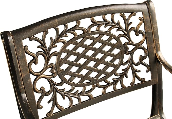 Oakland Living 1057-2777(8)-BZ Modern Outdoor Mesh Lattice Aluminum 95-in Bronze Large Rectangular Patio Eight Arm Chairs Dining Set