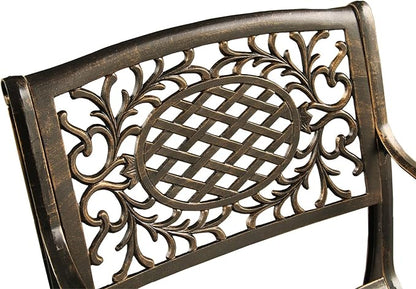 Oakland Living 1057-2777(8)-BZ Modern Outdoor Mesh Lattice Aluminum 95-in Bronze Large Rectangular Patio Eight Arm Chairs Dining Set