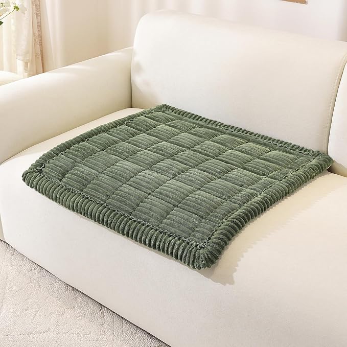 OstepDecor Couch Cover for Dogs, Washable Non Slip Sofa Cover for Pets | Soft Couch Covers for Sofa, Loveseat and Sectional, Furniture Protector Against Pet Hair & Dirt (27.6" x 27.6", Moss Green)